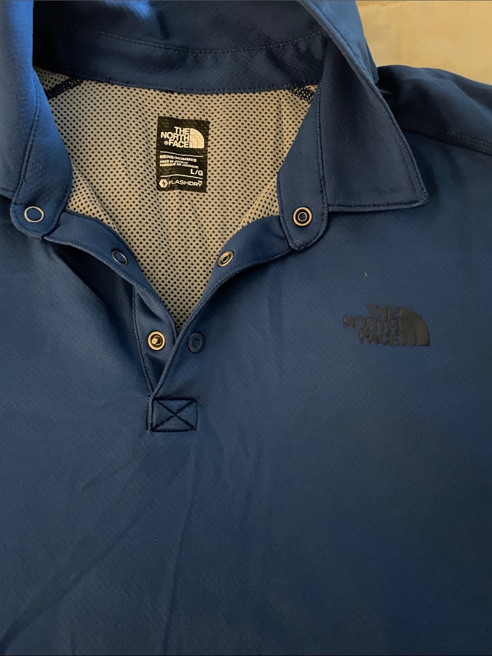 The North Face Men’s Navy Blue Polo with Tonal Logo